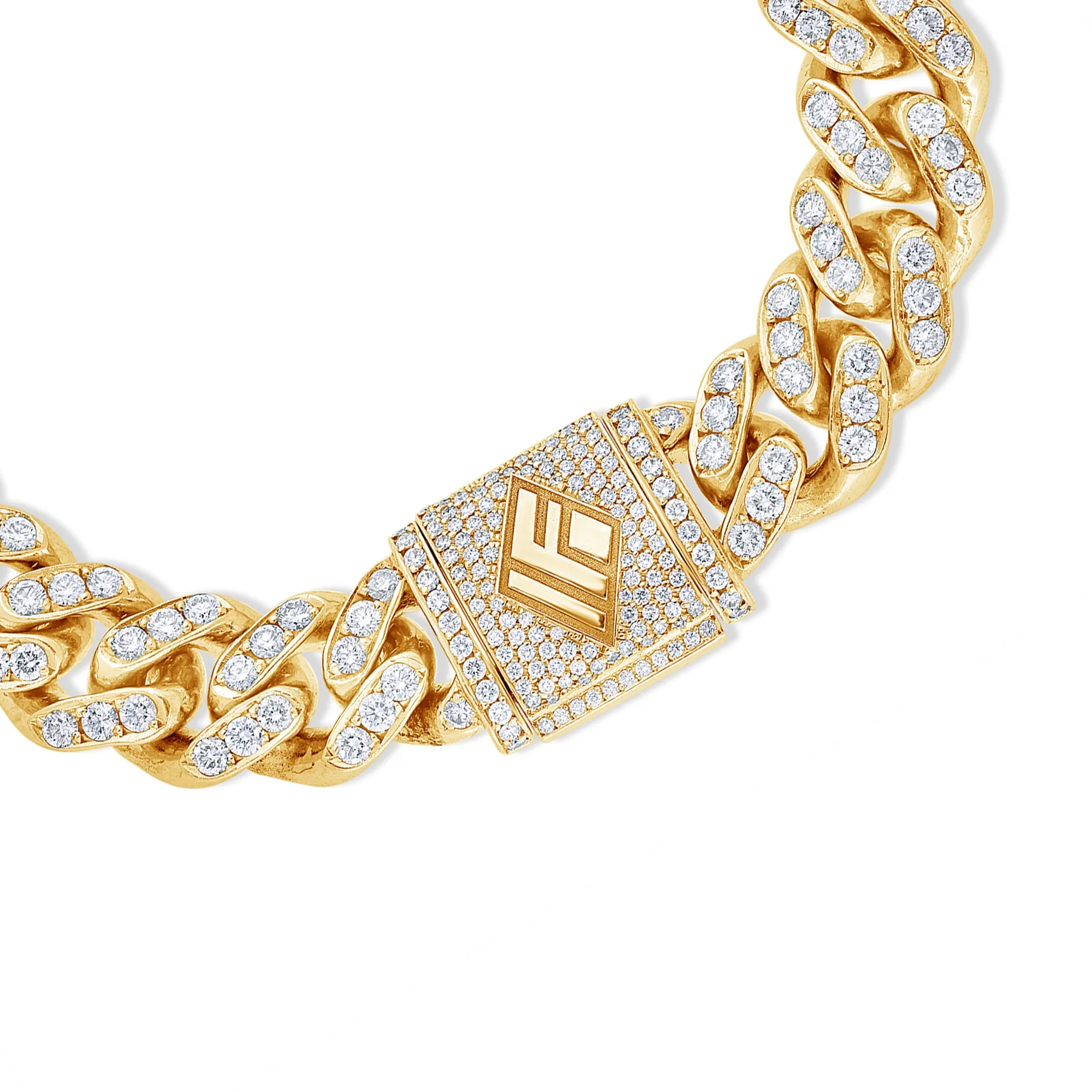Diamond Cuban Link Bracelet (11mm, Diamond Clasp, Oversized)