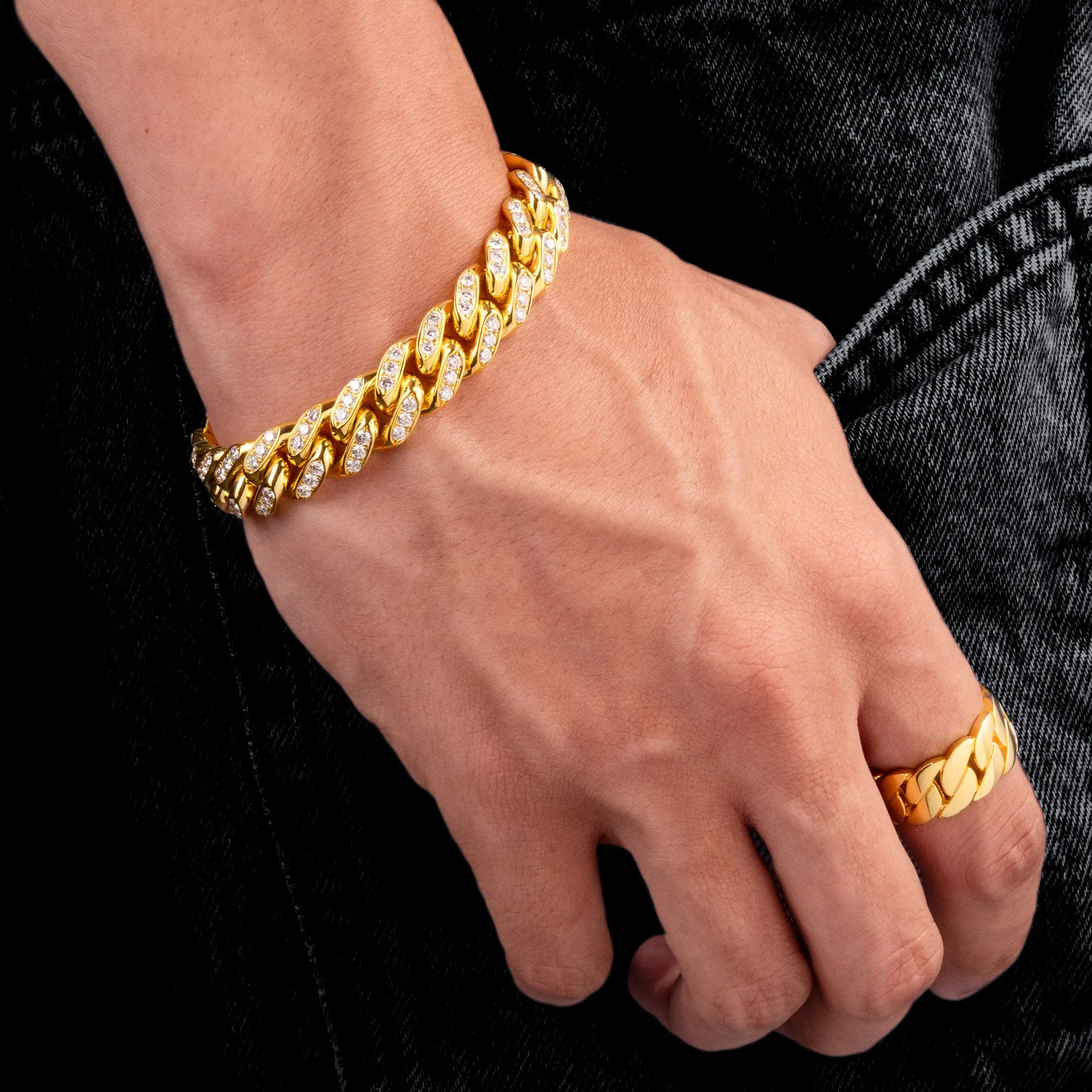 Diamond Cuban Link Bracelet (11mm, Diamond Clasp, Oversized)