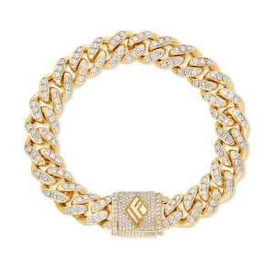Diamond Cuban Link Bracelet (11mm, Diamond Clasp, Oversized)