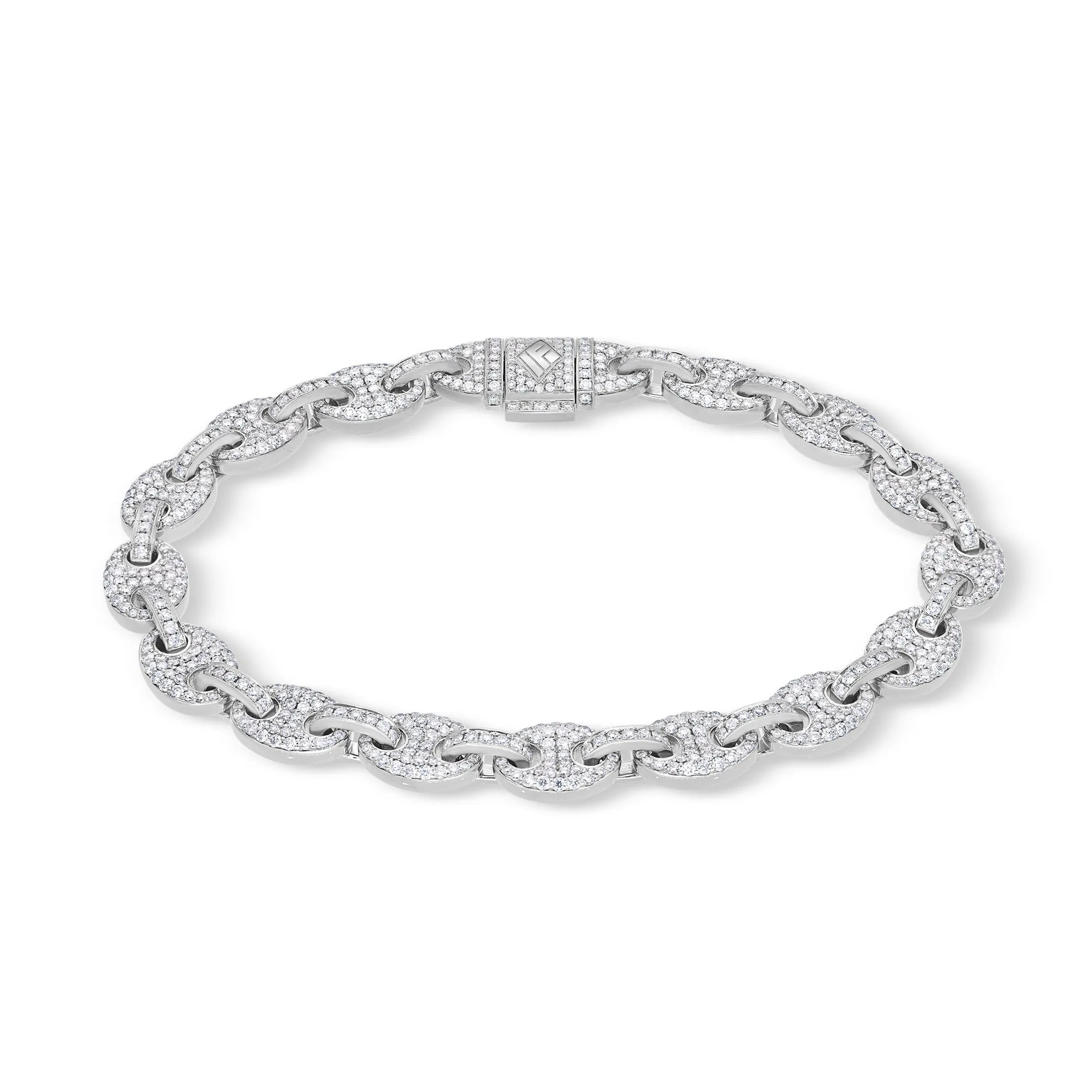 Diamond Ocean Link Bracelet (7mm)