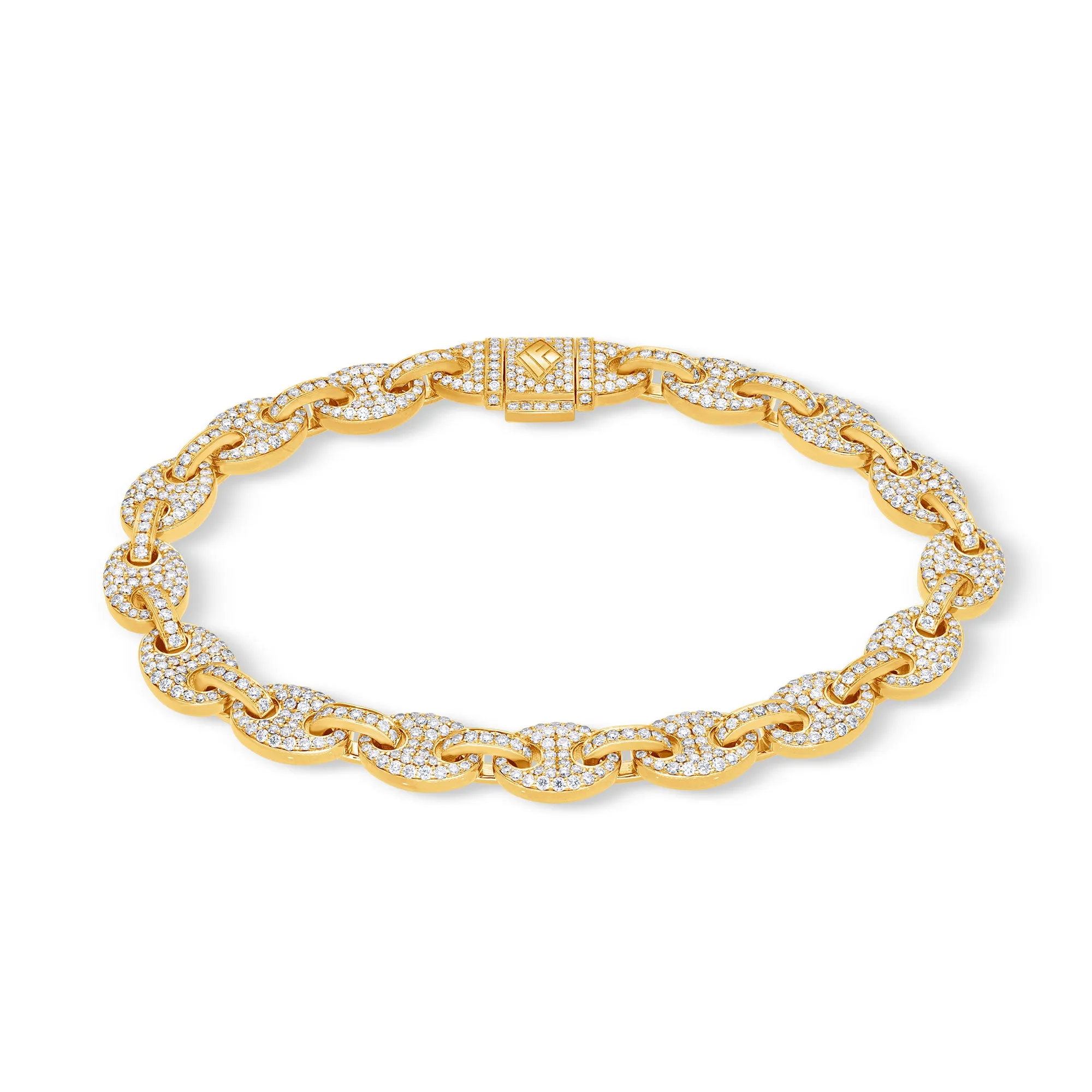 Diamond Ocean Link Bracelet (7mm)
