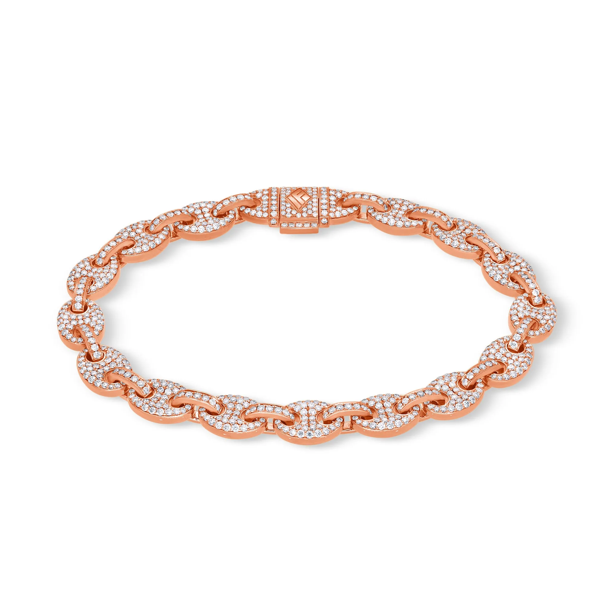 Diamond Ocean Link Bracelet (7mm)