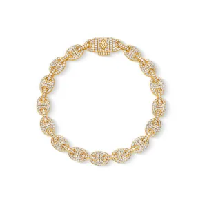Diamond Ocean Link Bracelet (7mm)