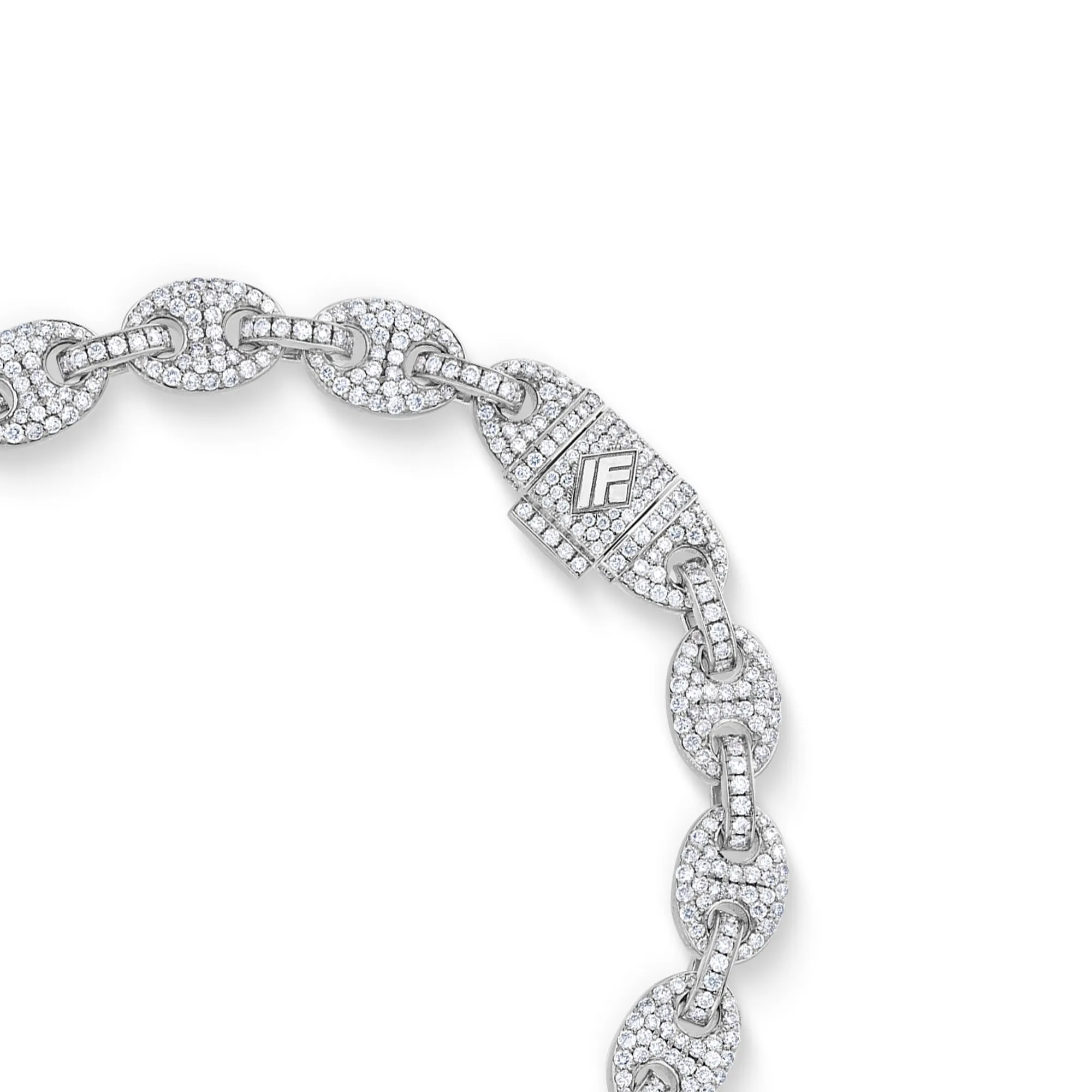 Diamond Ocean Link Bracelet (7mm)