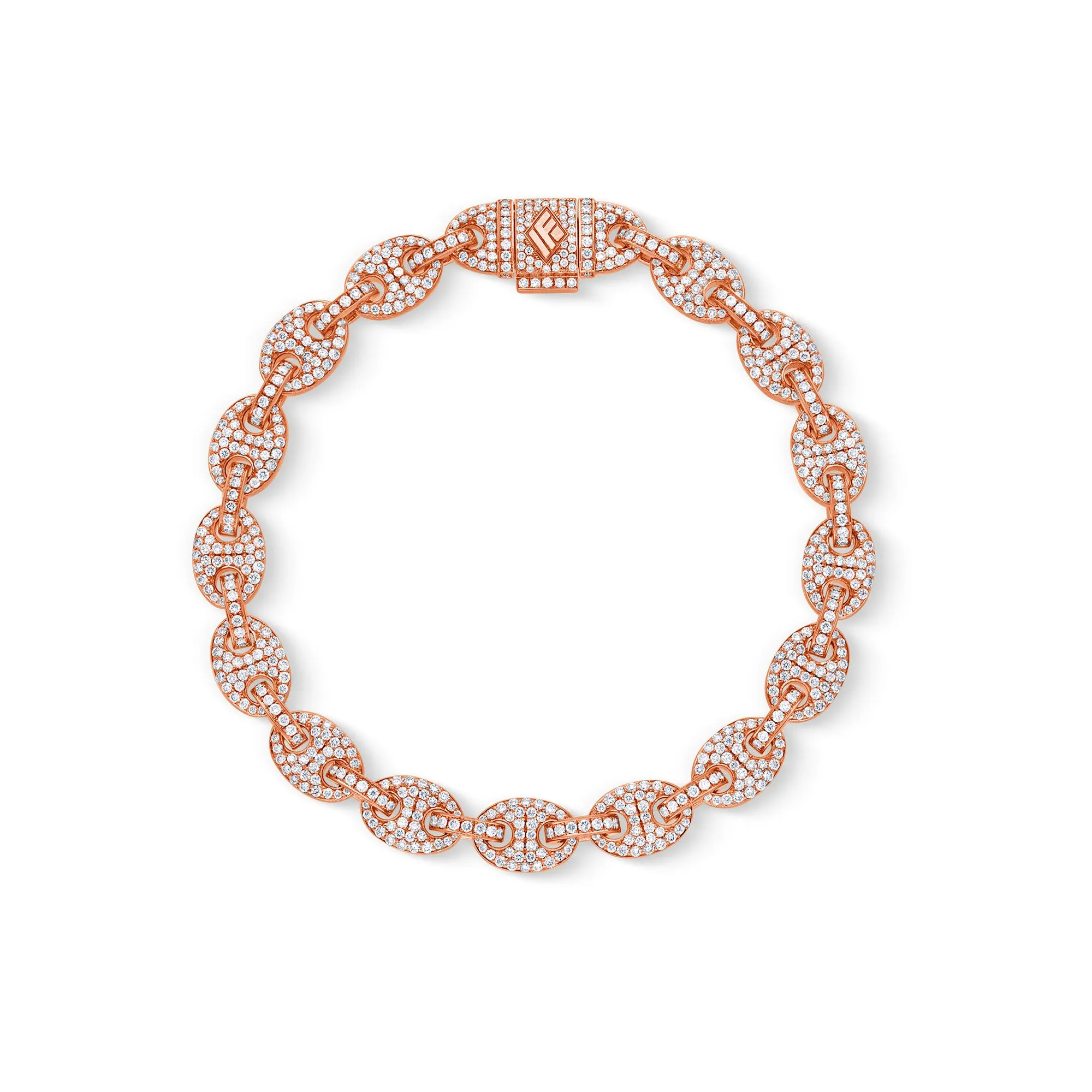 Diamond Ocean Link Bracelet (7mm)