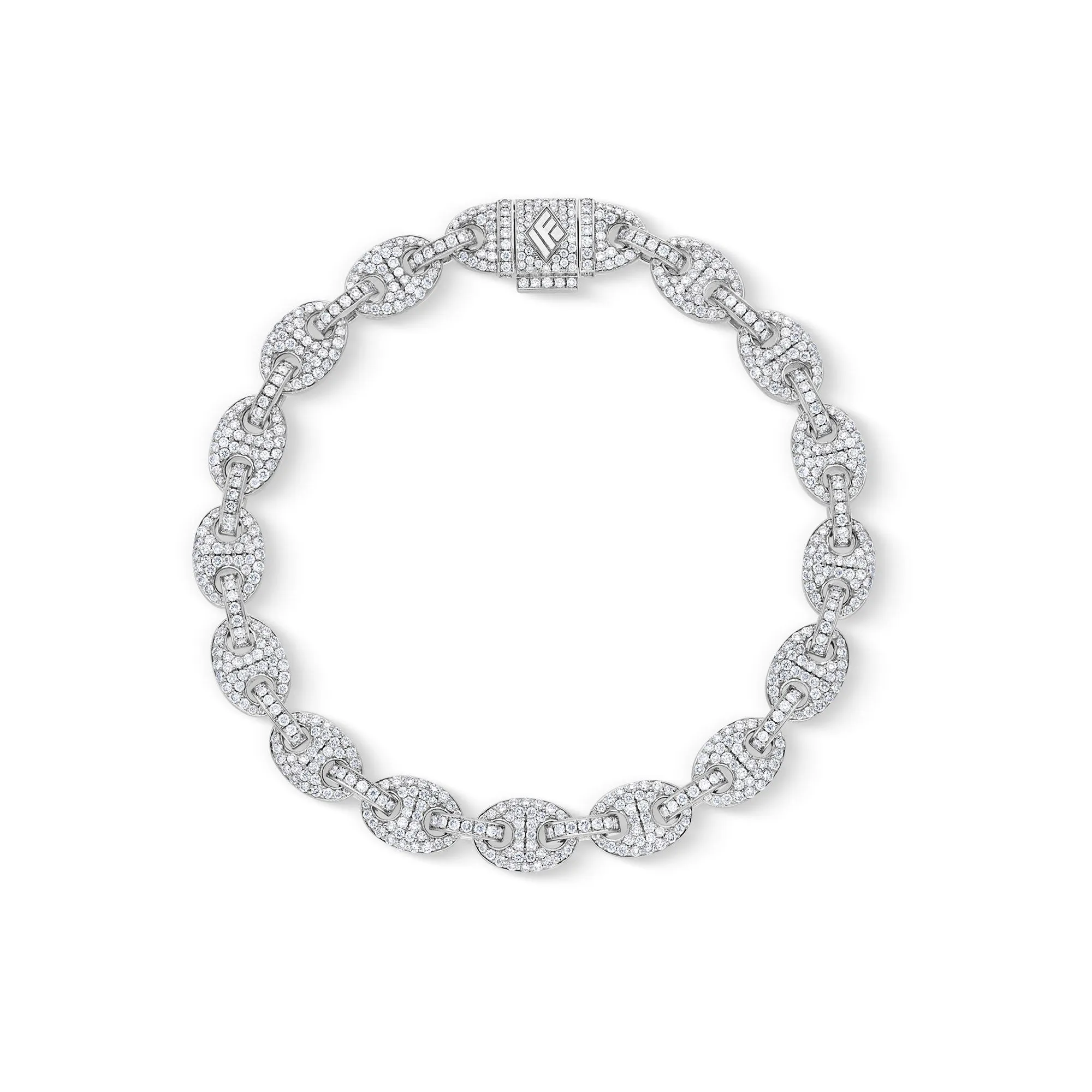 Diamond Ocean Link Bracelet (7mm)