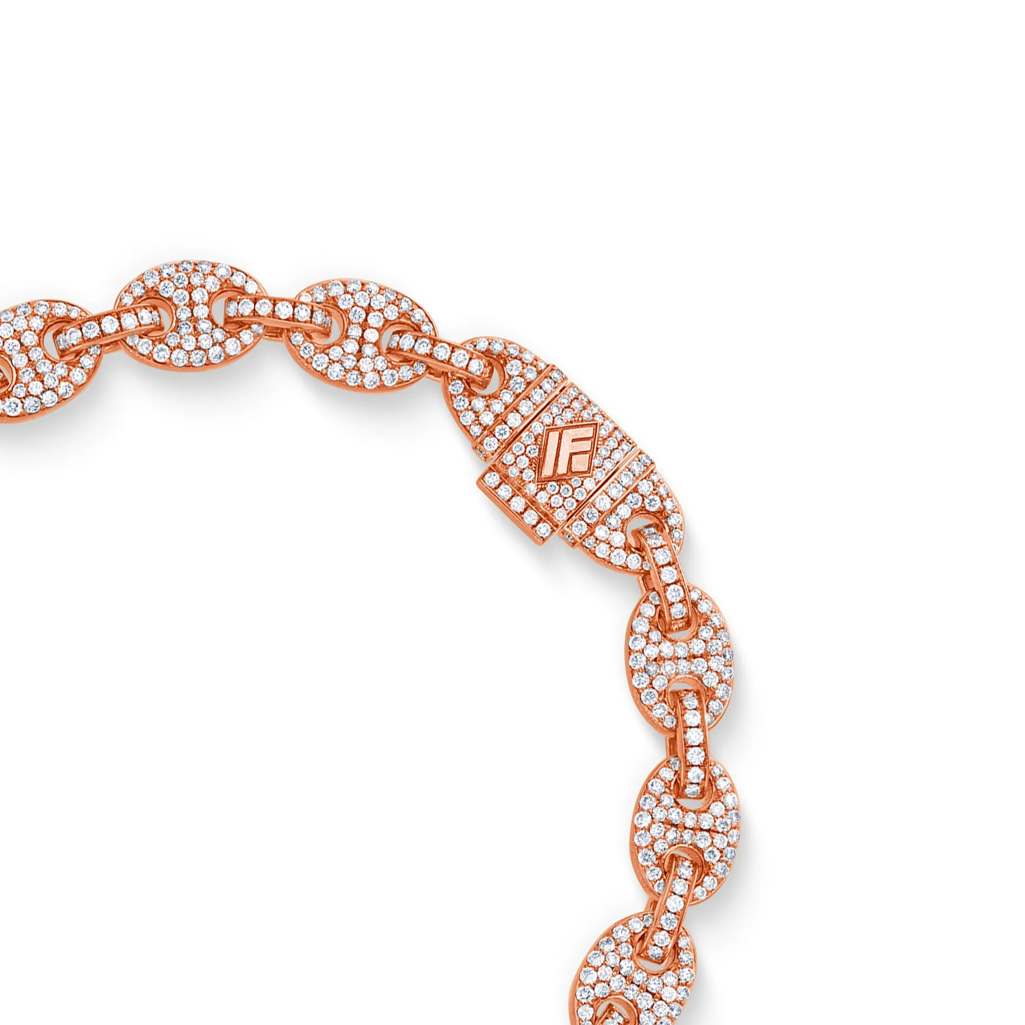 Diamond Ocean Link Bracelet (7mm)
