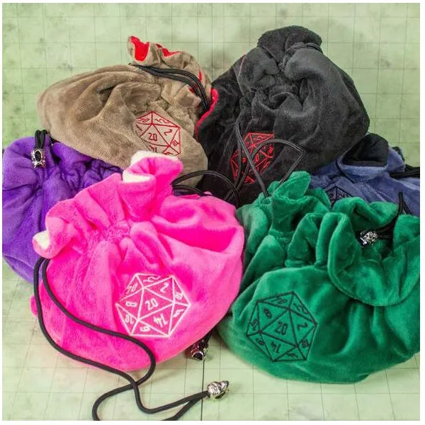 Dice Bag with Pockets - Black