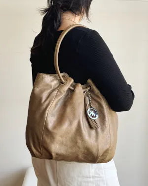 Distressed Mushroom Leather Bag