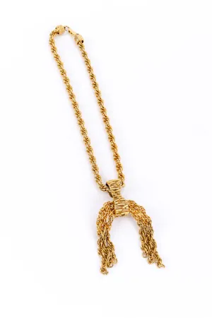 Double Tassel Pendant Necklace
