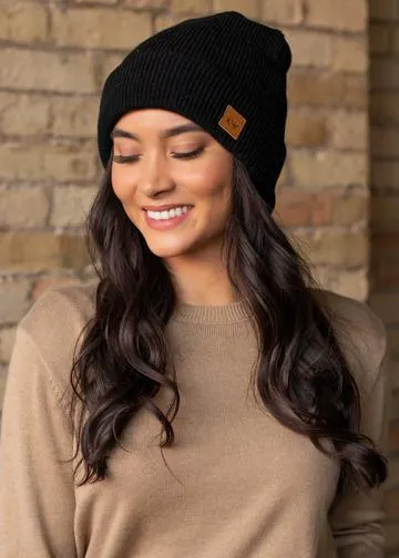Down For Whatever Knit Beanie (Black)