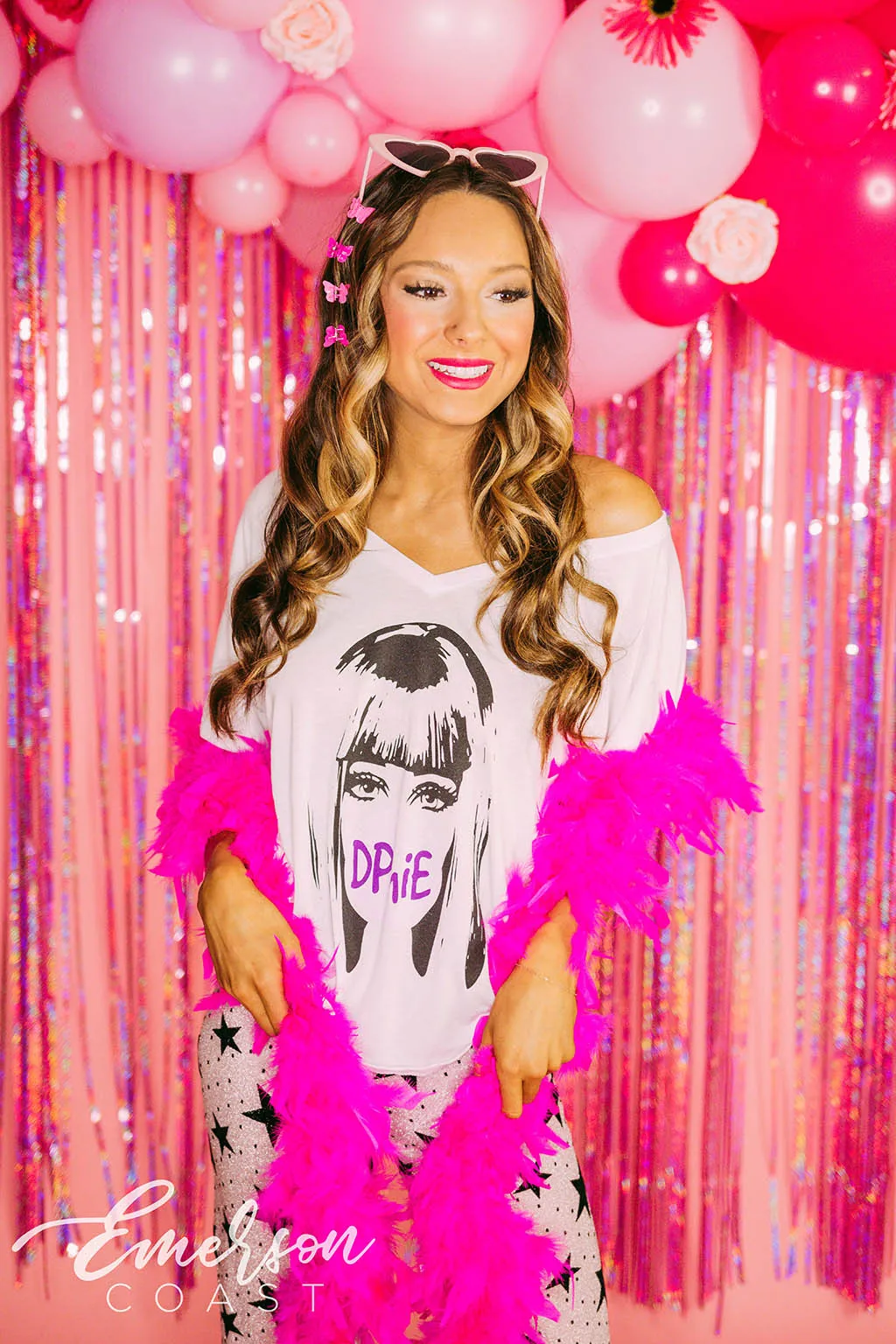 DPhiE Barbie Bid Day Slouchy Vneck