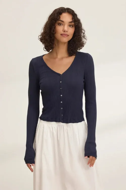 Drew Top in Navy