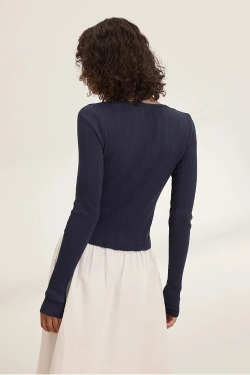 Drew Top in Navy