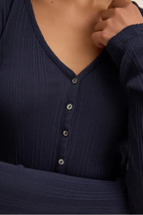 Drew Top in Navy