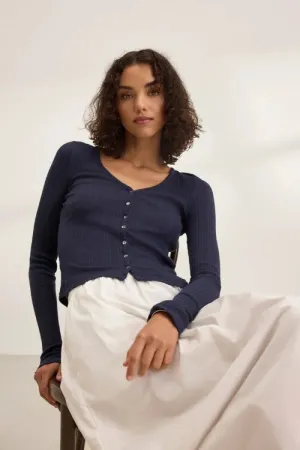 Drew Top in Navy