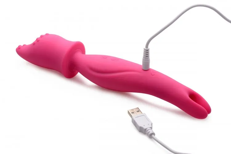 Dual Diva 2 in 1 Silicone Massager- Pink