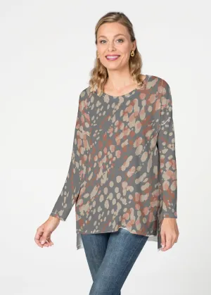 Edgy Splash (7877) ~ Slouchy Butterknit Top