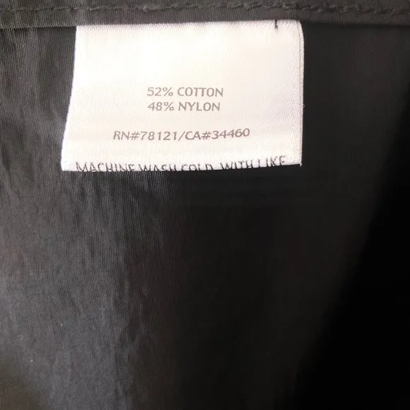 Eileen Fisher Black Lightweight Cotton Nylon Hooded Jacket Size M