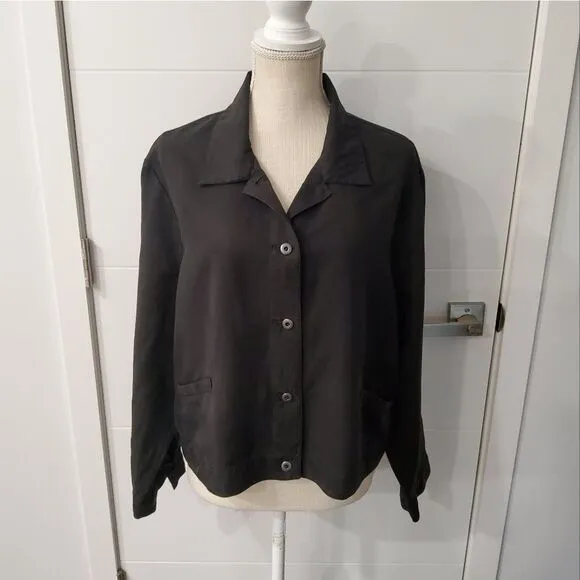 Eileen Fisher Women's Tencel/Linen Blend Cropped Cardigan Size XL