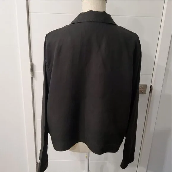 Eileen Fisher Women's Tencel/Linen Blend Cropped Cardigan Size XL