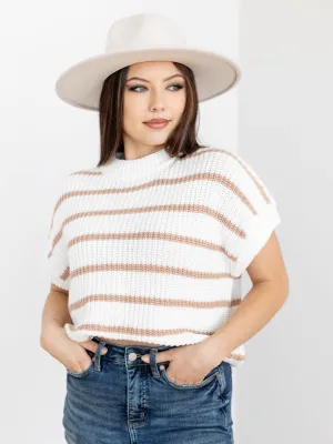 Elan Slouchy Stripe Short Sleeve