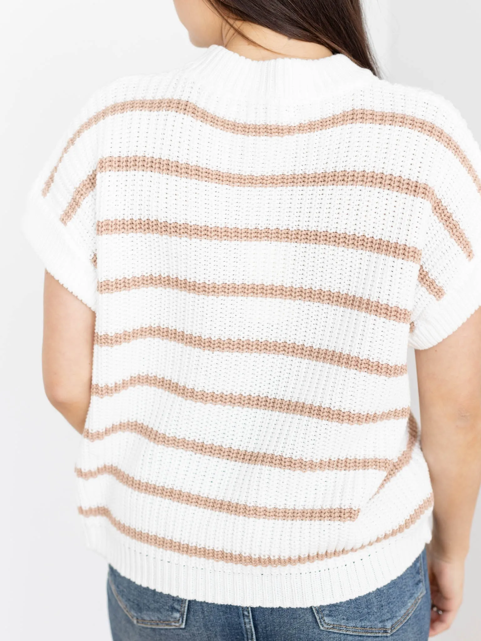 Elan Slouchy Stripe Short Sleeve