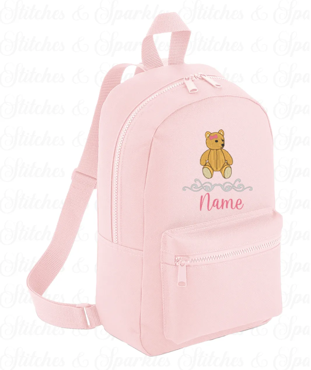 Embroidered Backpack - Teddy Bear