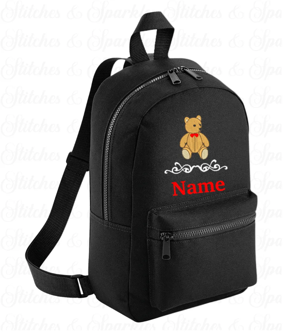 Embroidered Backpack - Teddy Bear