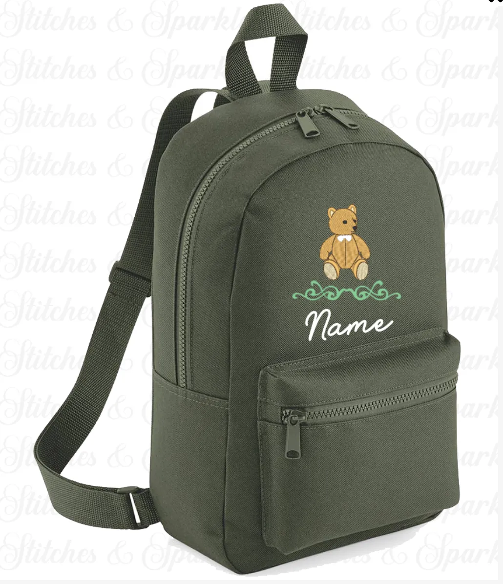 Embroidered Backpack - Teddy Bear