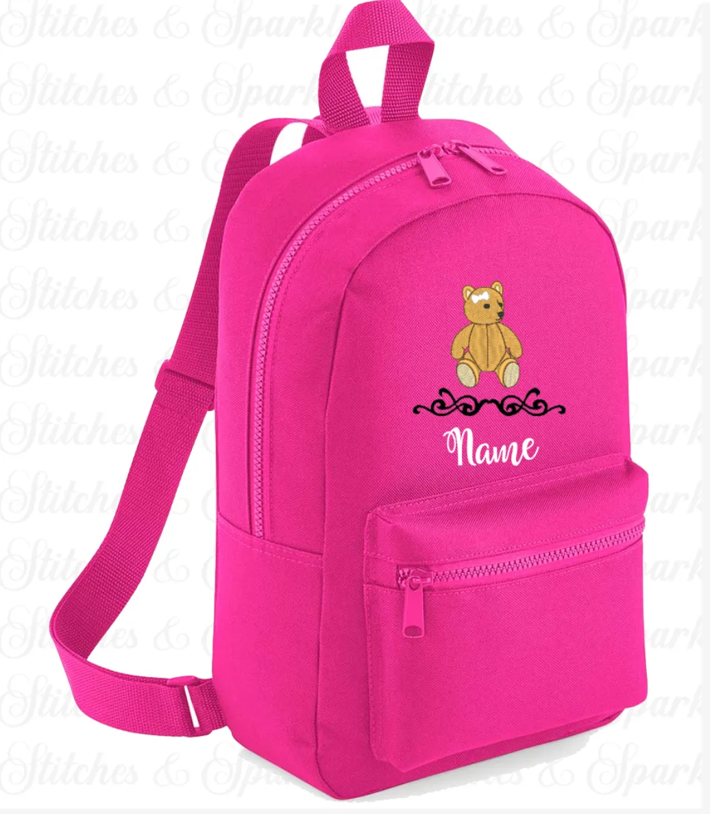 Embroidered Backpack - Teddy Bear