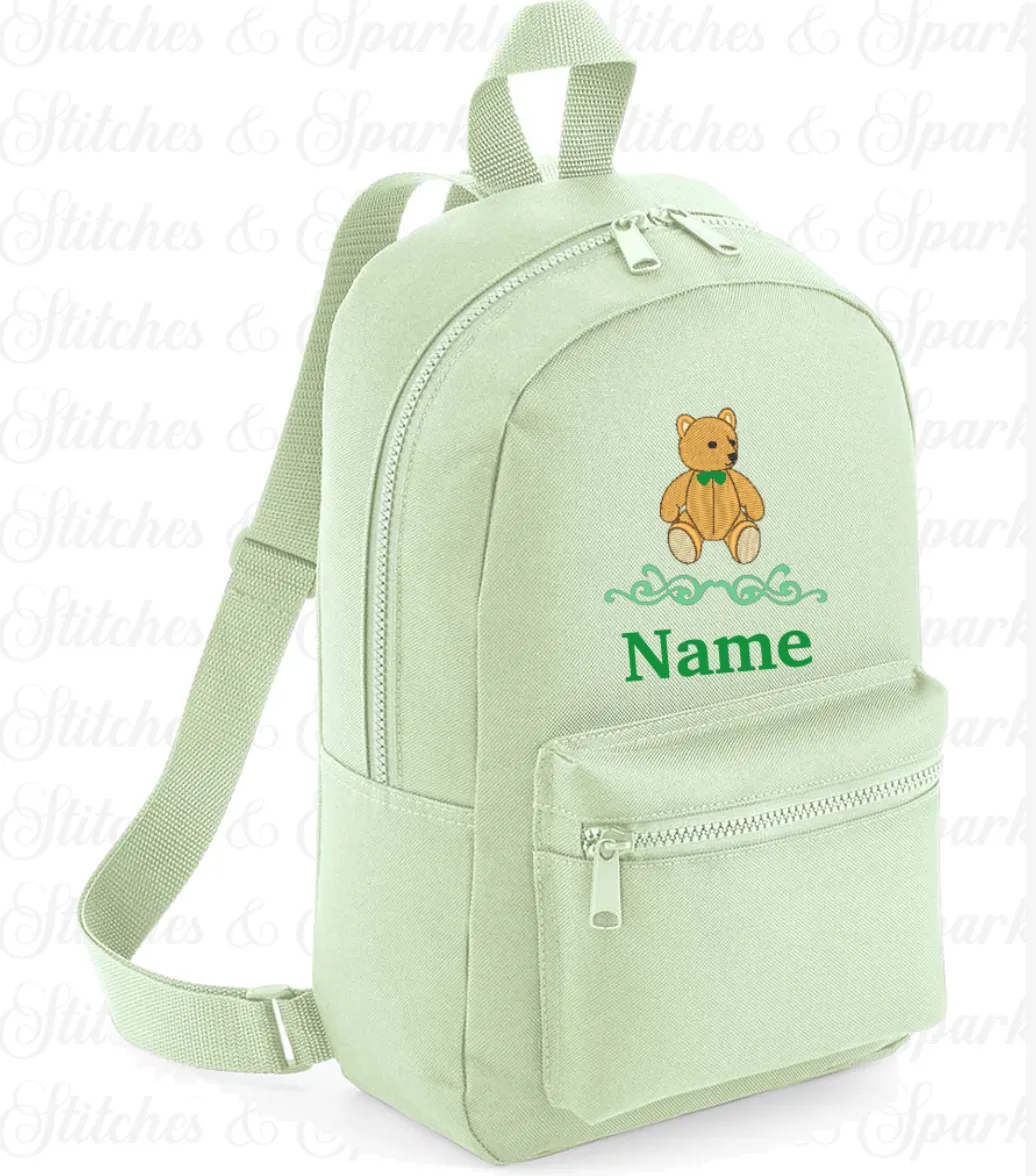 Embroidered Backpack - Teddy Bear