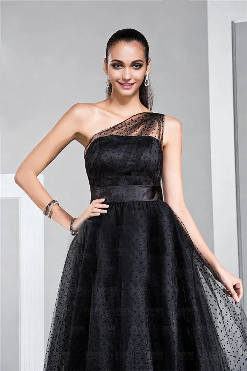 Empire asymmetrical ankle length modest backless mother's dress