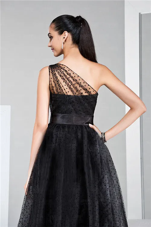 Empire asymmetrical ankle length modest backless mother's dress
