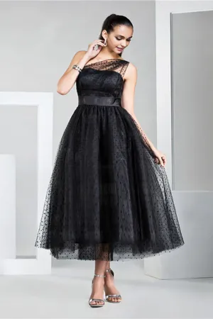 Empire asymmetrical ankle length modest backless mother's dress