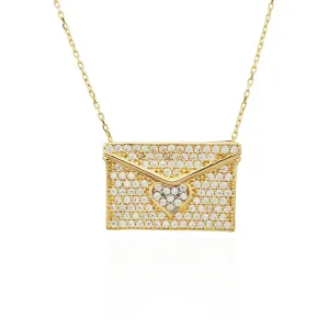 Engravable Shimmery Gold Handbag Necklace (14K)