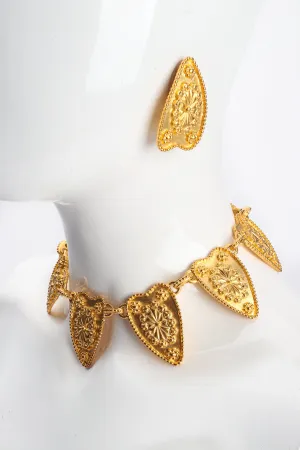 Etruscan Collar Necklace & Earring Set