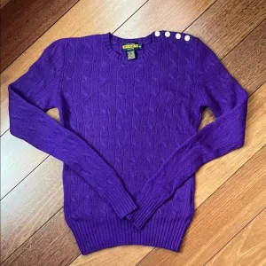 EUC Ralph Lauren Rugby Cable Knit Sweater