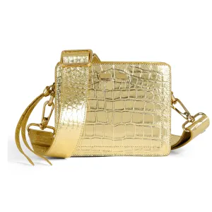 Fairfax in Metallic Gold Croc