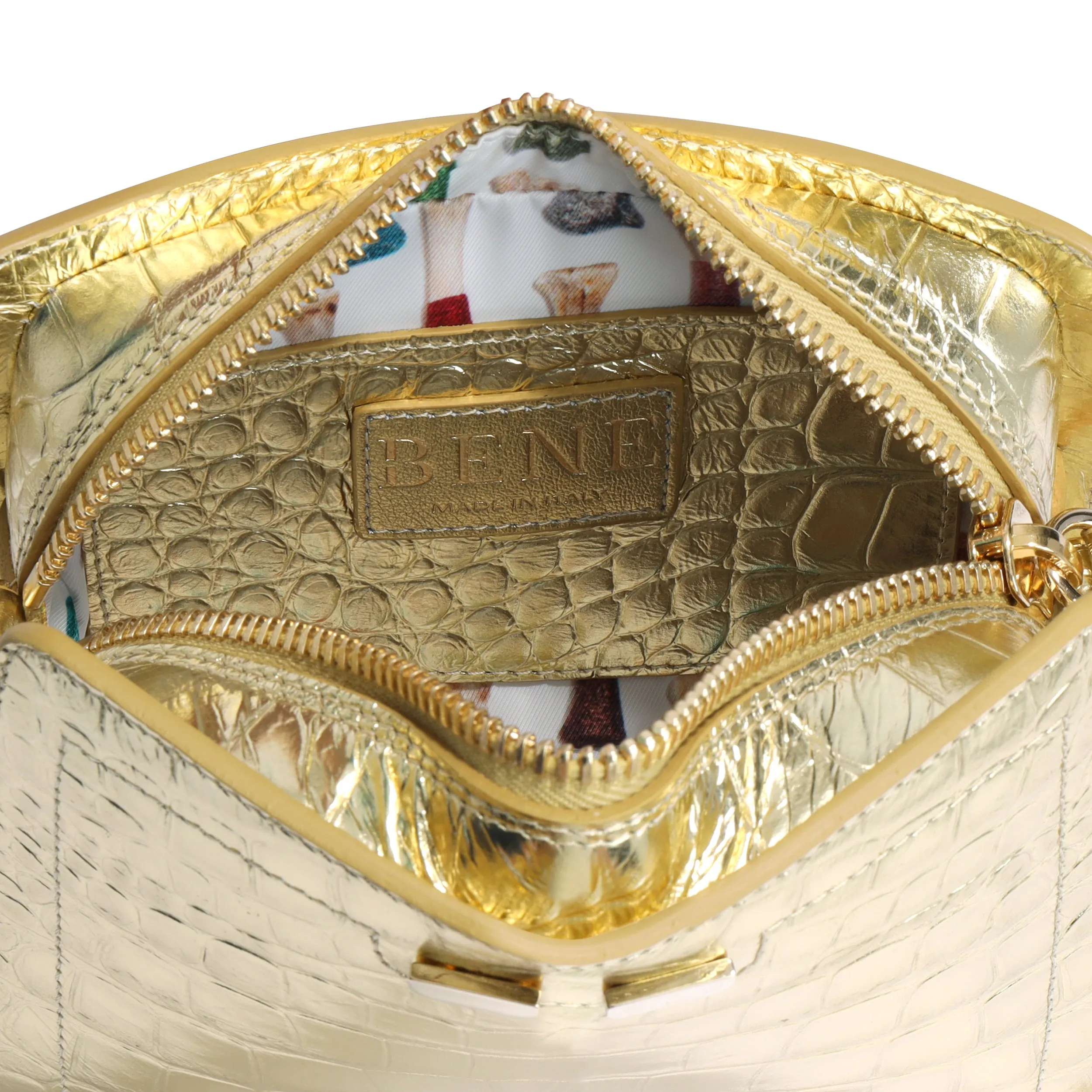 Fairfax in Metallic Gold Croc