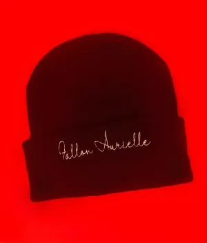 Fallon Aurielle Signature Beanie Hat (Black & White)