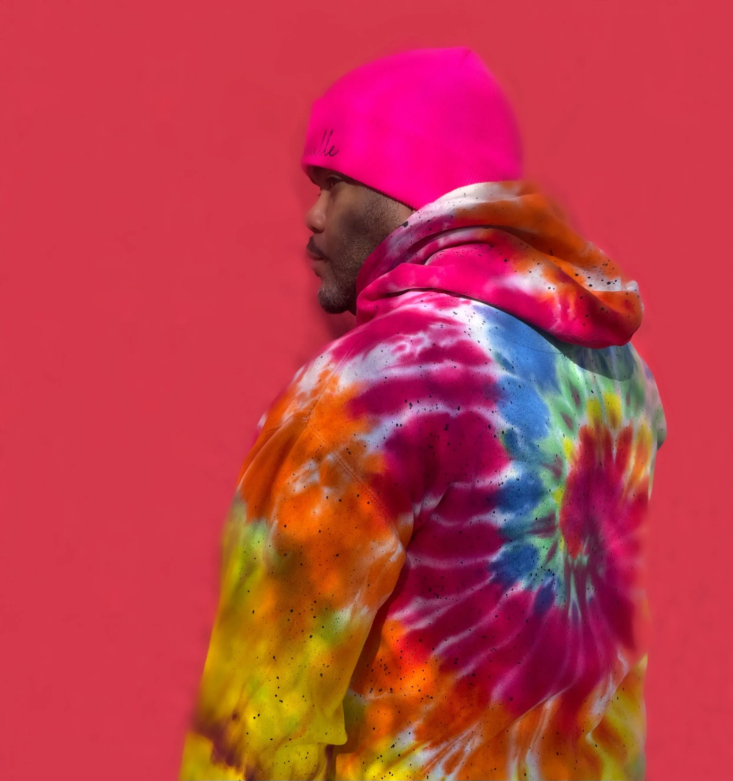 Fallon Aurielle Signature Beanie Hat (Neon Pink & Black)