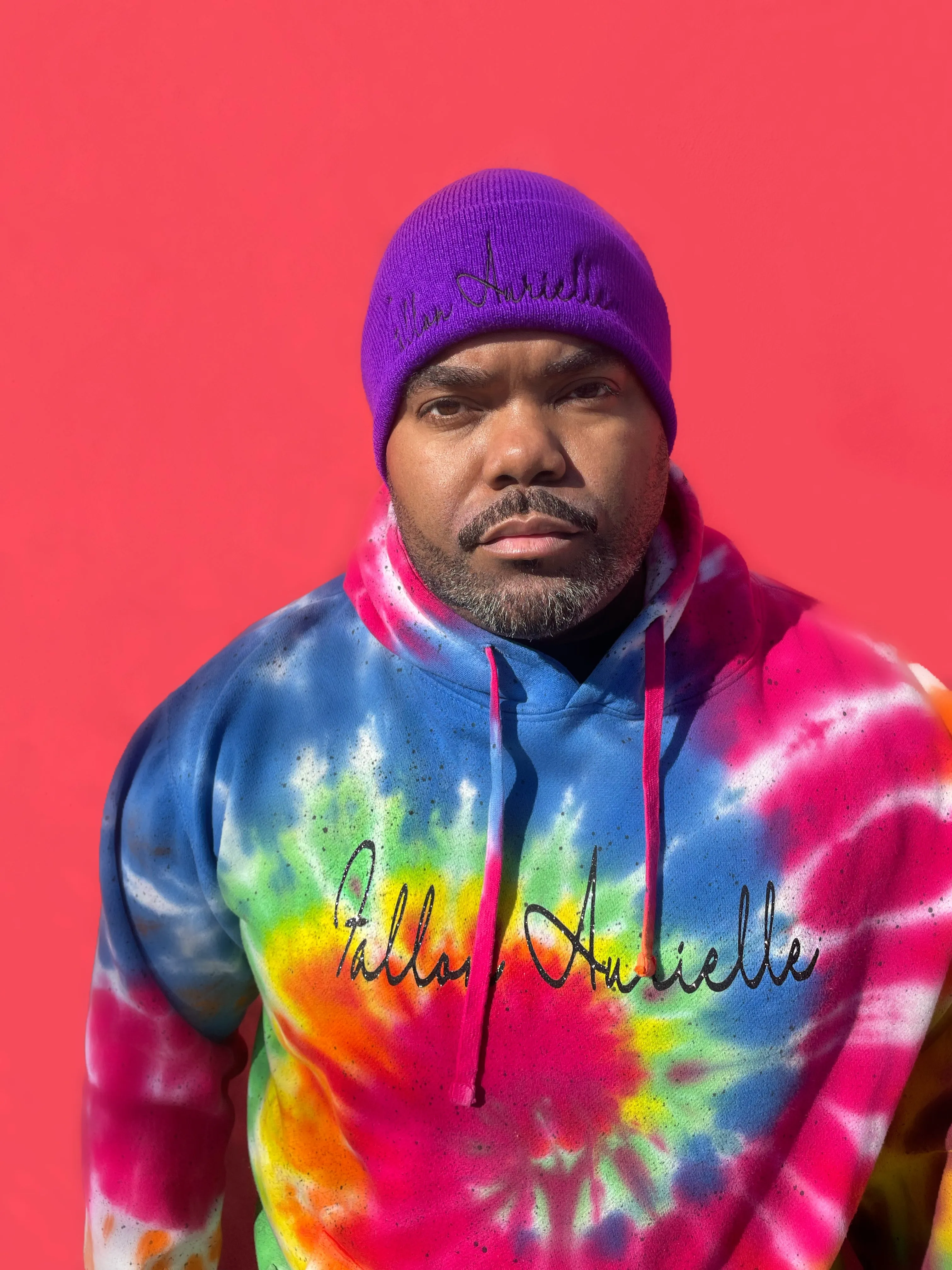 Fallon Aurielle Signature Beanie Hat (Royal Purple & Black)