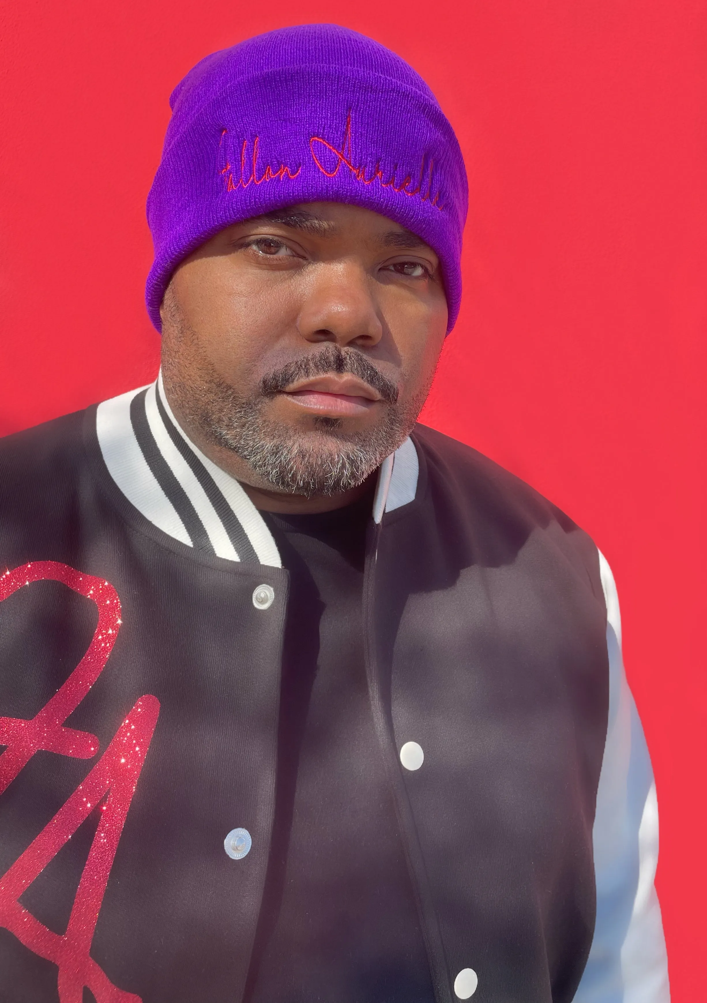 Fallon Aurielle Signature Beanie Hat (Royal Purple & Red)