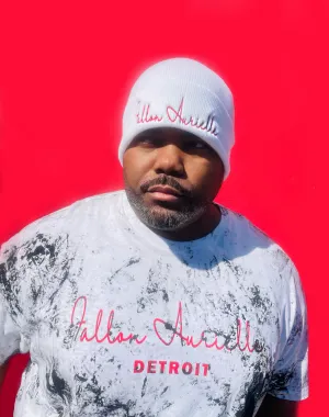 Fallon Aurielle Signature Beanie Hat (White & Red)