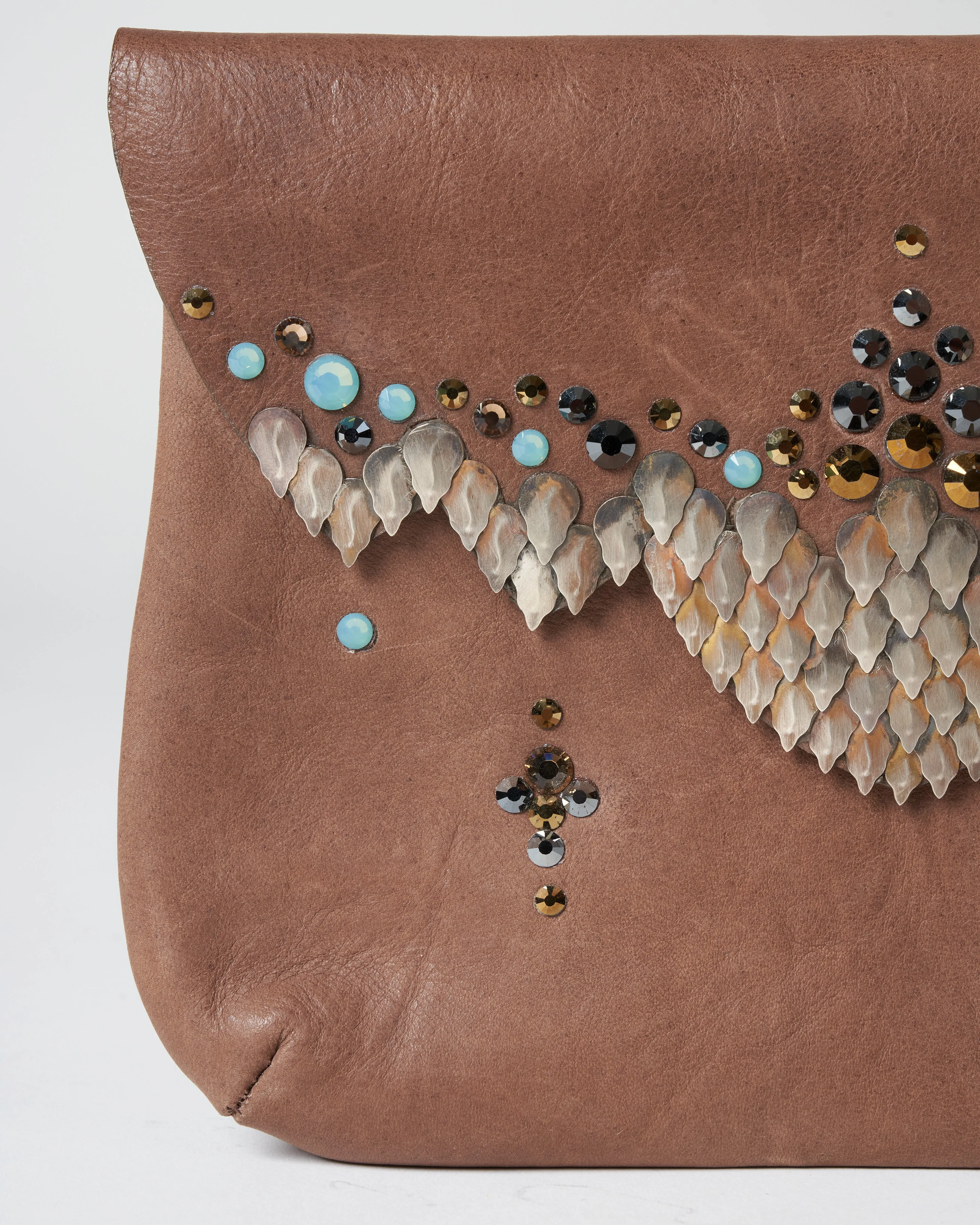 fancy clutch with sterling silver scales
