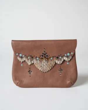 fancy clutch with sterling silver scales