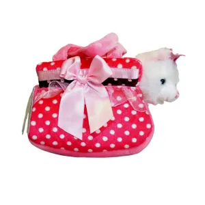 Fancy Pal Cat in Pink Spot Bag
