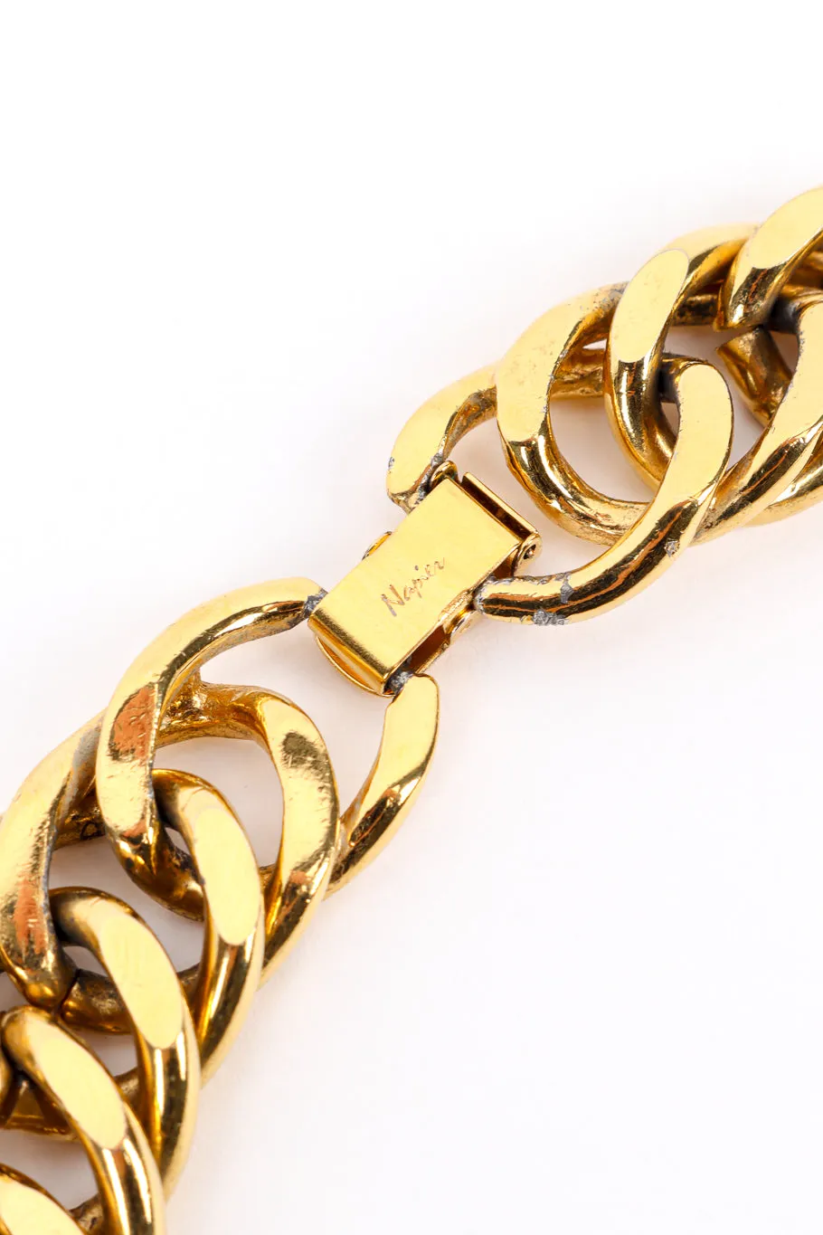 Flat Curb Chain Collar Necklace