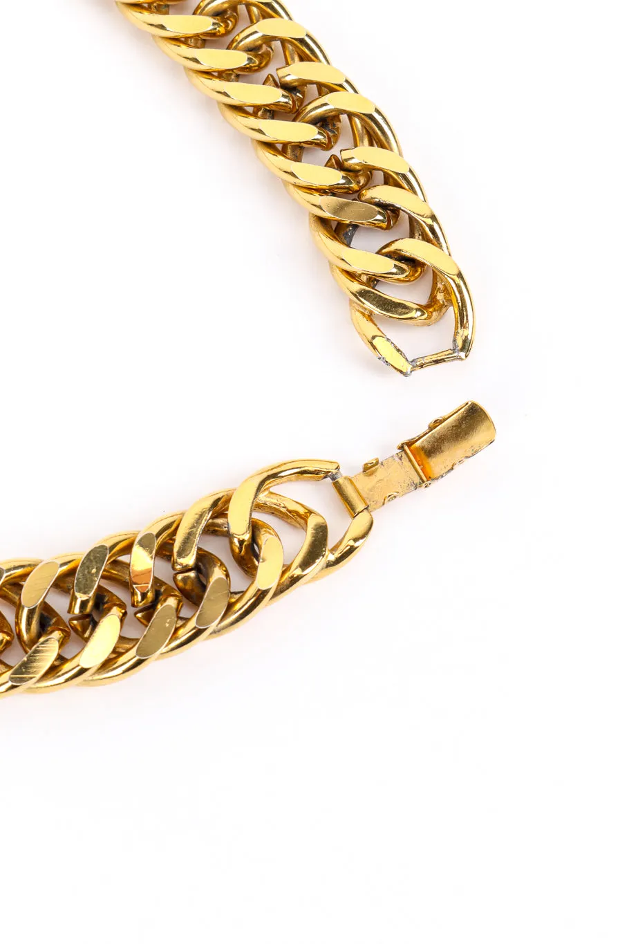 Flat Curb Chain Collar Necklace